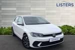 2022 Volkswagen Polo Hatchback 1.0 TSI Life 5dr in Pure white at Listers Volkswagen Nuneaton