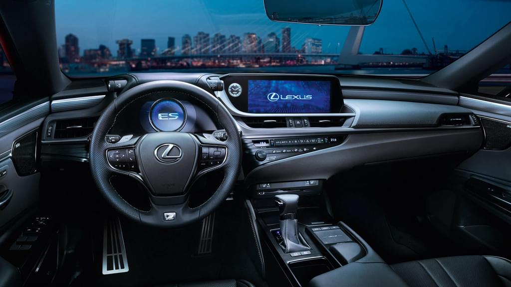 An interior shot of the new Lexus ES