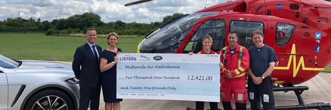 Listers JLR Family Fete raises £2,421 for Midlands Air Ambulance
