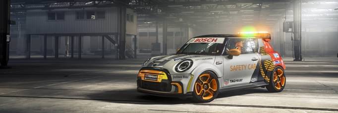 The first ever MINI Safety Car, the MINI Electric Pacesetter