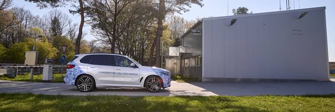 BMW i Hydrogen NEXT with hydrogen fuel cell testing begins. 