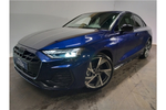 New Audi A3 Saloon 35 TFSI Black Edition 4dr in Navarre blue, metallic at Coventry Audi