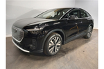 New Audi Q4 e-tron Sportback 210kW 45 82kWh Sport 5dr Auto [Leather] in Mythos black, metallic at Coventry Audi
