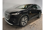 New Audi Q4 e-tron Sportback 210kW 45 82kWh Sport 5dr Auto [Leather] in Mythos black, metallic at Coventry Audi