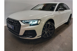 New Audi A8 Saloon 55 TFSI Quattro Black Edition 4dr Tiptronic in Glacier white, metallic at Stratford Audi