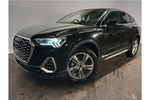 New Audi Q3 Sportback 35 TFSI S Line 5dr S Tronic in Mythos black, metallic at Stratford Audi