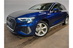 New Audi A3 Sportback 40 TFSI e S Line 5dr S Tronic in Navarra blue, metallic at Worcester Audi