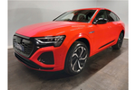 New Audi Q8 e-tron Sportback 300kW 55 Quattro 114kWh Black Edition 5dr Auto in Soneira red, metallic at Worcester Audi