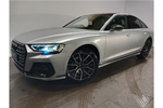 New Audi A8 Diesel Saloon 50 TDI Quattro Black Edition 4dr Tiptronic in Floret silver, metallic at Birmingham Audi