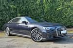 2023 Audi A8 Saloon L 60 TFSI e Quattro S Line 4dr Tiptronic in Sebring black, crystal effect at Worcester Audi