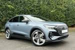 2023 Audi Q4 e-tron Sportback 150kW 40 82kWh Black Edition 5dr Auto in Geyser blue, metallic at Worcester Audi