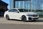 2023 BMW 5 Series Saloon 530e xDrive M Sport 4dr Auto in Alpine White at Listers King's Lynn (BMW)