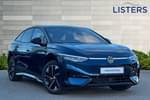 2024 Volkswagen ID.7 Hatchback 210kW Launch Edition Pro 77kWh 5dr Auto in Aquamarine Blue at Listers Volkswagen Loughborough
