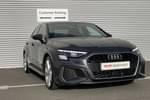 2024 Audi A3 Saloon 35 TFSI S Line 4dr S Tronic in Daytona grey, pearl effect at Coventry Audi