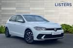 2024 Volkswagen Polo Hatchback 1.0 Life 5dr in Pure white at Listers Volkswagen Stratford-upon-Avon