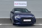 2024 Audi A3 Saloon 35 TFSI Black Edition 4dr S Tronic in Navarra blue, metallic at Coventry Audi