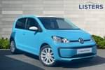 2021 Volkswagen Up Hatchback 1.0 65PS White Edition 5dr in Teal Blue Candy White Roof at Listers Volkswagen Stratford-upon-Avon