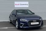2024 Audi A4 Saloon 35 TFSI S Line 4dr S Tronic in Navarra Blue Metallic at Coventry Audi