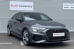 2024 Audi A3 Saloon 35 TFSI Black Edition 4dr S Tronic in Daytona grey, pearl effect at Coventry Audi