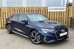 2024 Audi A3 Saloon 35 TFSI S Line 4dr S Tronic in Navarra blue, metallic at Worcester Audi