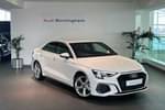 2024 Audi A3 Saloon 30 TFSI S Line 4dr S Tronic in Ibis White at Birmingham Audi