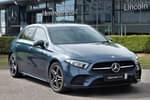 2021 Mercedes-Benz A Class Hatchback Special Editions A180 AMG Line Premium Edition 5dr Auto in denim blue metallic at Mercedes-Benz of Lincoln