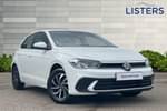 2022 Volkswagen Polo Hatchback 1.0 Life 5dr in Pure White at Listers Volkswagen Loughborough