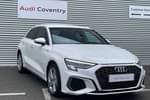 2024 Audi A3 Sportback 40 TFSI e S Line 5dr S Tronic in Ibis White at Coventry Audi