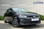 2023 Volkswagen Polo Hatchback 1.0 TSI Life 5dr in Deep Black Pearl at Listers Volkswagen Coventry
