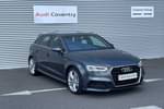 2017 Audi A3 Sportback 1.5 TFSI S Line 5dr S Tronic in Daytona Grey Pearlescent at Coventry Audi