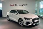 2020 Audi A3 Saloon 35 TFSI S Line 4dr S Tronic in Ibis White at Birmingham Audi