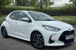 2022 Toyota Yaris Hatchback 1.5 Hybrid Design 5dr CVT in White at Listers Toyota Lincoln