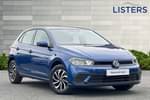 2022 Volkswagen Polo Hatchback 1.0 TSI Life 5dr in Reef blue at Listers Volkswagen Worcester