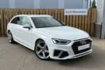 2020 Audi A4 Diesel Avant 35 TDI S Line 5dr S Tronic in Ibis White at Worcester Audi