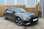 2024 Audi A3 Saloon 35 TFSI Black Edition 4dr S Tronic in Daytona grey, pearl effect at Worcester Audi