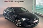 2024 Audi A3 Saloon 35 TFSI S Line 4dr in Mythos black, metallic at Birmingham Audi