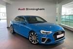 2021 Audi A4 Saloon 35 TFSI S Line 4dr S Tronic in Turbo Blue at Birmingham Audi