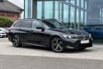 2022 BMW 3 Series Touring 320i M Sport 5dr Step Auto in Black Sapphire metallic paint at Listers King's Lynn (BMW)