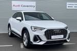 2024 Audi Q3 Sportback 35 TFSI S Line 5dr S Tronic (Leather) in Arkona white, solid at Coventry Audi
