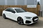 2022 Audi A4 Diesel Saloon 35 TDI Black Edition 4dr S Tronic in Ibis White at Worcester Audi