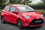 2019 Toyota Yaris Hatchback 1.5 VVT-i Icon Tech 5dr CVT in Red at Listers Toyota Cheltenham