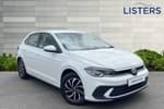 2022 Volkswagen Polo Hatchback 1.0 TSI Life 5dr in Pure white at Listers Volkswagen Nuneaton