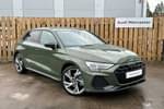 2024 Audi A3 Diesel Sportback 35 TDI Black Edition 5dr S Tronic in District green, metallic at Worcester Audi