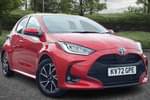 2022 Toyota Yaris Hatchback 1.5 Hybrid Design 5dr CVT in Red at Listers Toyota Nuneaton