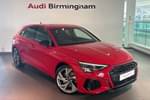 2023 Audi A3 Sportback S3 TFSI Black Edition Quattro 5dr S Tronic in Tango Red Metallic at Birmingham Audi