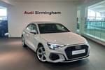 2023 Audi A3 Saloon 35 TFSI S Line 4dr S Tronic in Glacier white, metallic at Birmingham Audi