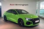 2022 Audi RS 3 Saloon RS 3 TFSI Quattro Carbon Black 4dr S Tronic in Kyalami Green at Birmingham Audi