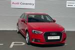 2017 Audi A3 Sportback 1.5 TFSI Sport 5dr S Tronic in Tango Red Metallic at Coventry Audi