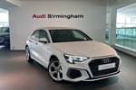 2021 Audi A3 Sportback 30 TFSI S Line 5dr in Ibis White at Birmingham Audi