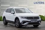 2024 Volkswagen Tiguan Allspace Estate 1.5 TSI Elegance 5dr DSG in Pure White at Listers Volkswagen Nuneaton